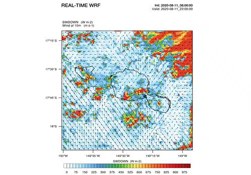 Animated real-time WRF weather simulation by Steadysun for MoNuTer project