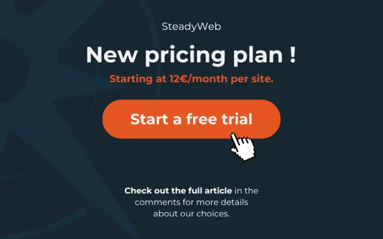 SteadyWeb pricing plans update announcement
