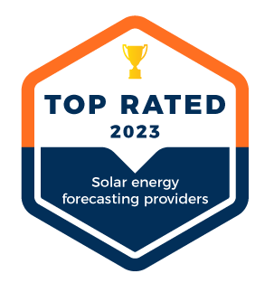 Award badge for solar forecasting benchmarks - top rated 2023