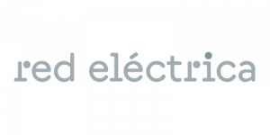 Logo of red eléctrica - grey