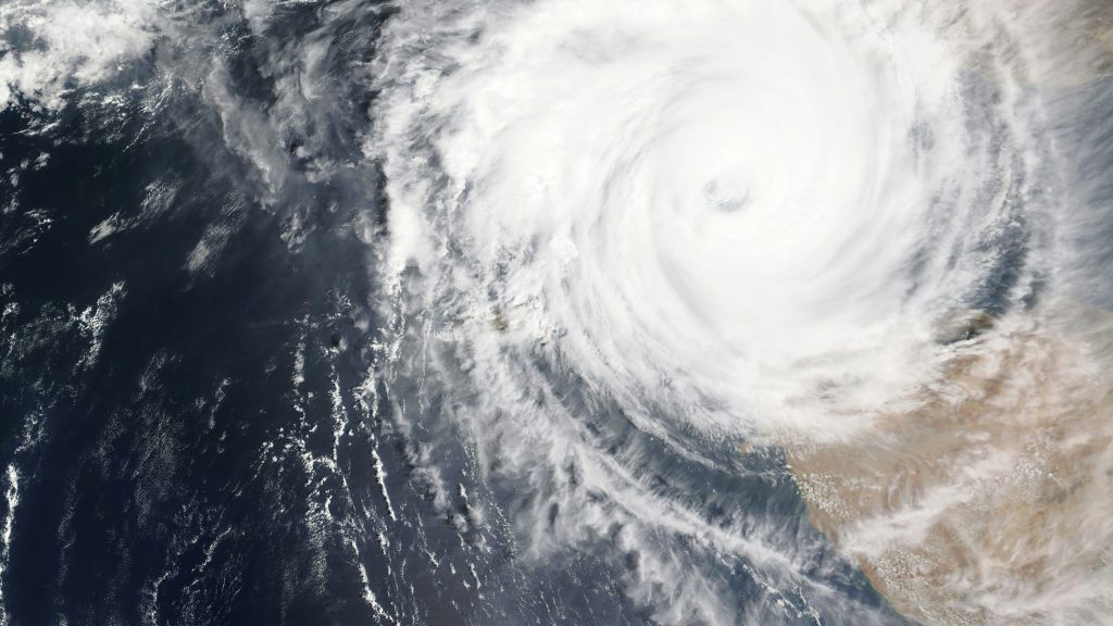 Aerial view of a storm system