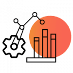 Gear with analytics chart