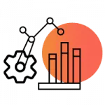 Gear with analytics chart