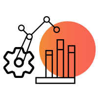 Gear with analytics chart