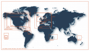 World map with weather models used in SteadyMet