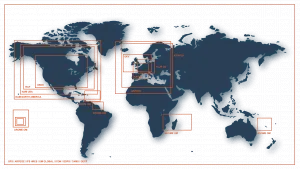 World map with weather models used in SteadyMet