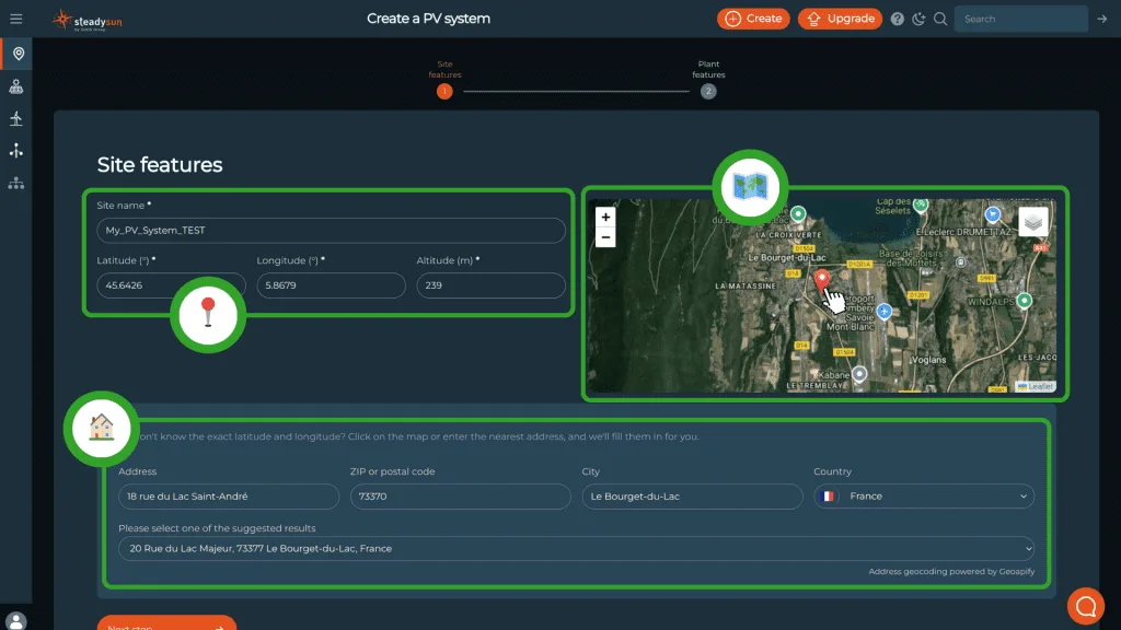 SteadyWeb - For specifying our system location, you have 3 different methods