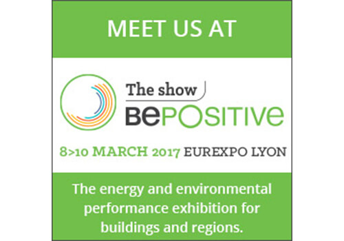 Banner for BEPOSITIVE 2017 at energy and environmental exhibition