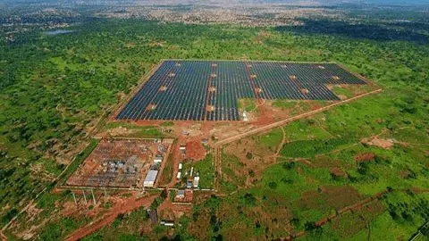 Solar farm installation in Africa